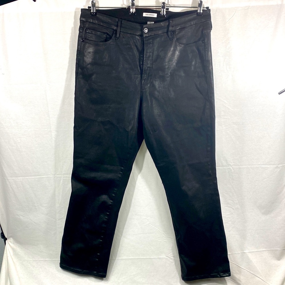 Good American “Good Straight” coated jeans size 18 🥳🤩